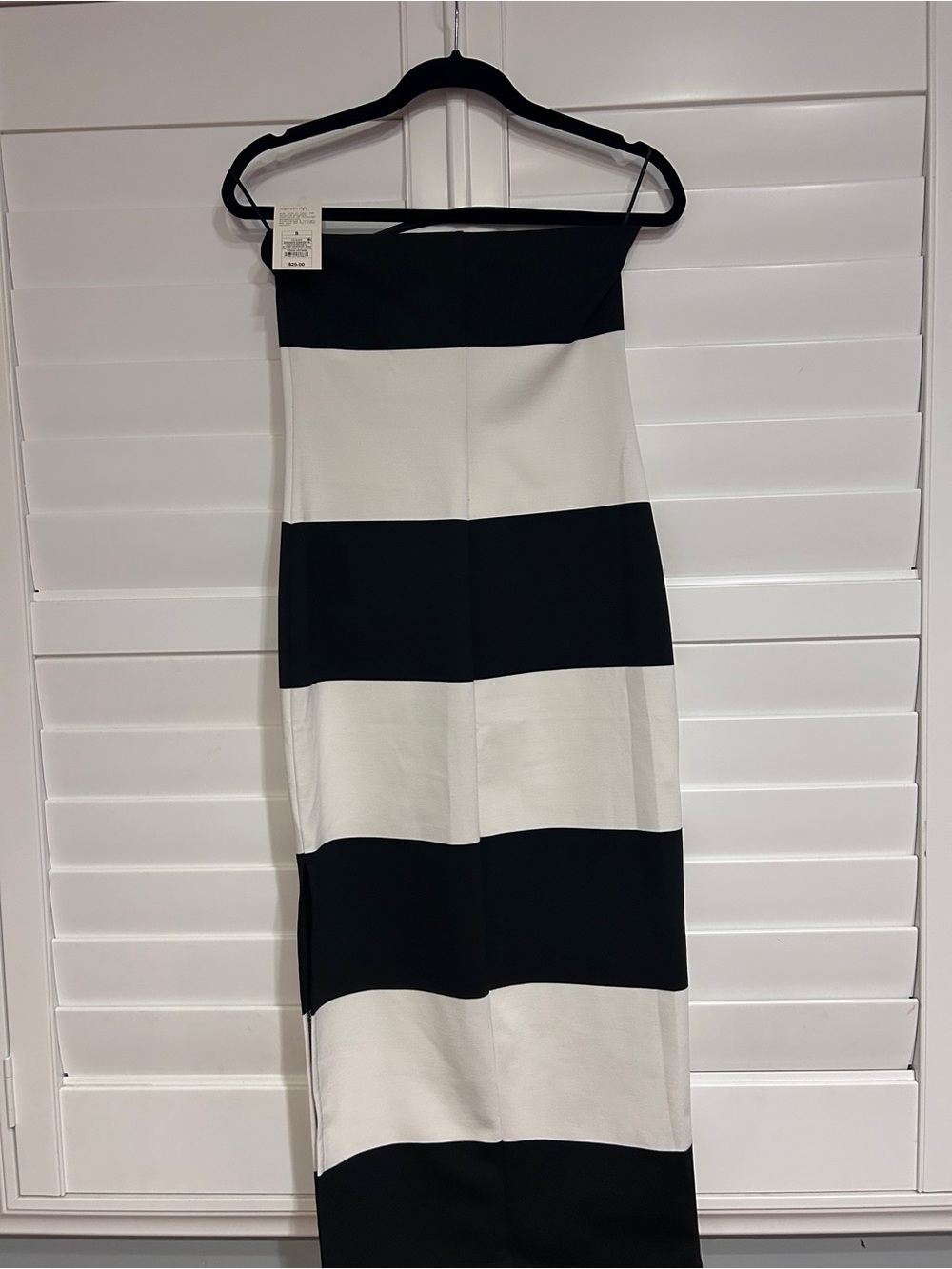 A New Day Striped Strapless Tube Dress Black White Size Small - Picture 4 of 4